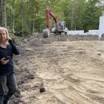 Lena near the end of the tile drain.